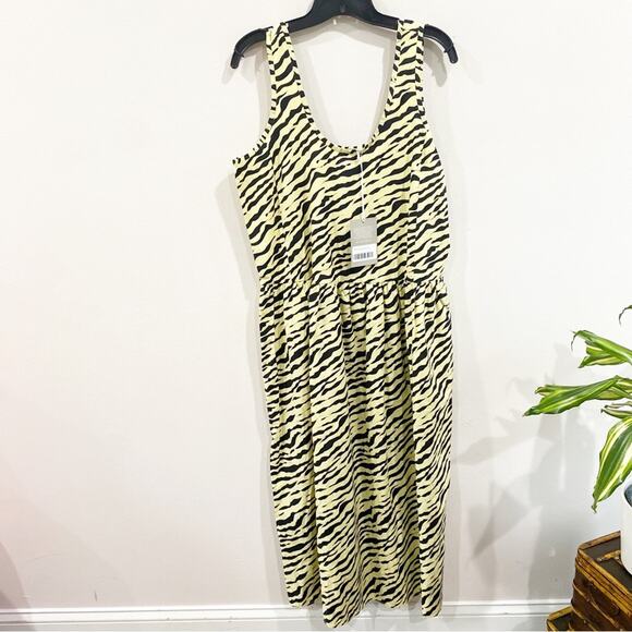 NWT Everlane The Poplin Summer Dress In Pale Yellow Tiger Stripe - Picture 3 of 6